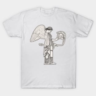 Mythological Angel Messenger of  Mercury  with Roman Helmet T-Shirt